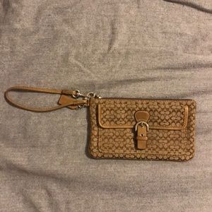 Brown Coach wristlet!!